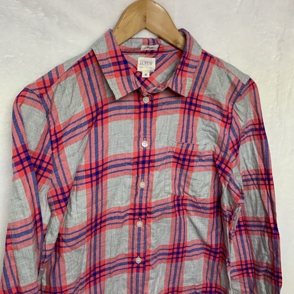 J Crew Boy Fit Plaid Flannel Shirt - Picture 2 of 7